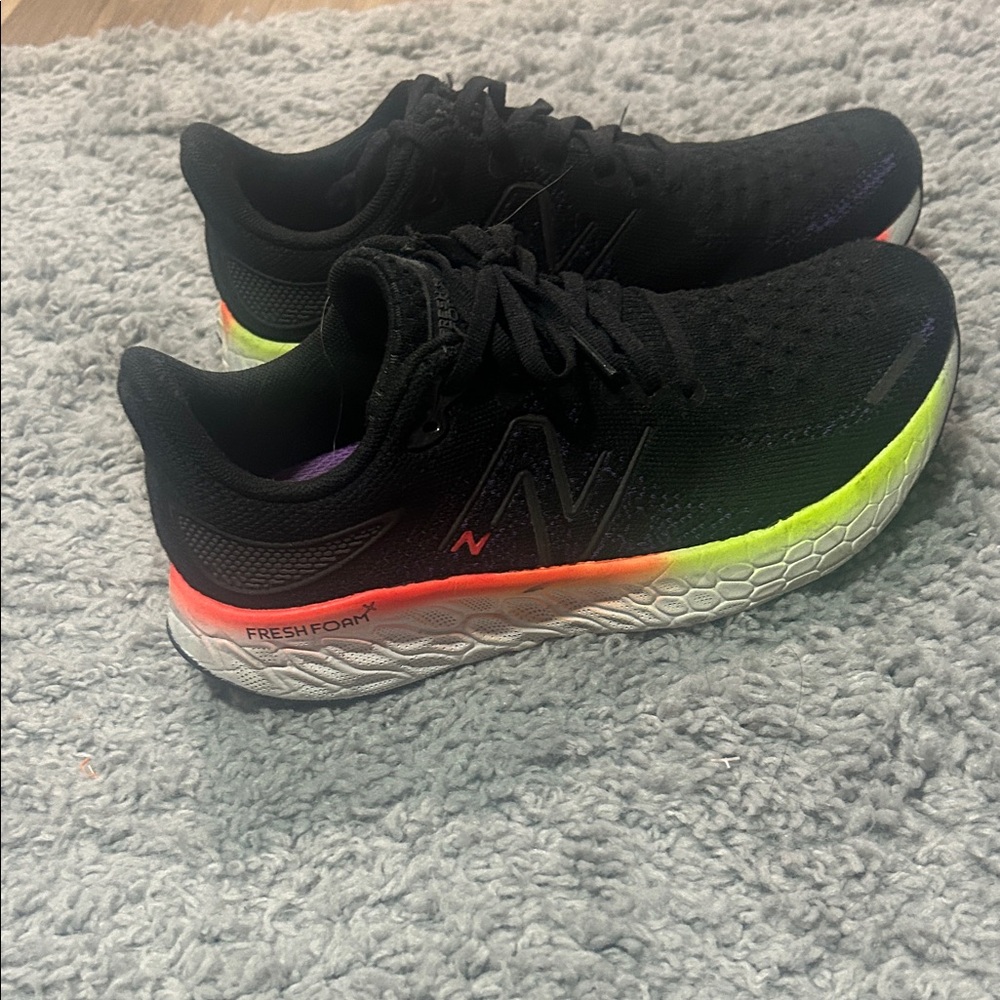 New Balance Black and Neon Green Running Shoes